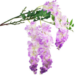 A product image of a fake lilac floral spray.